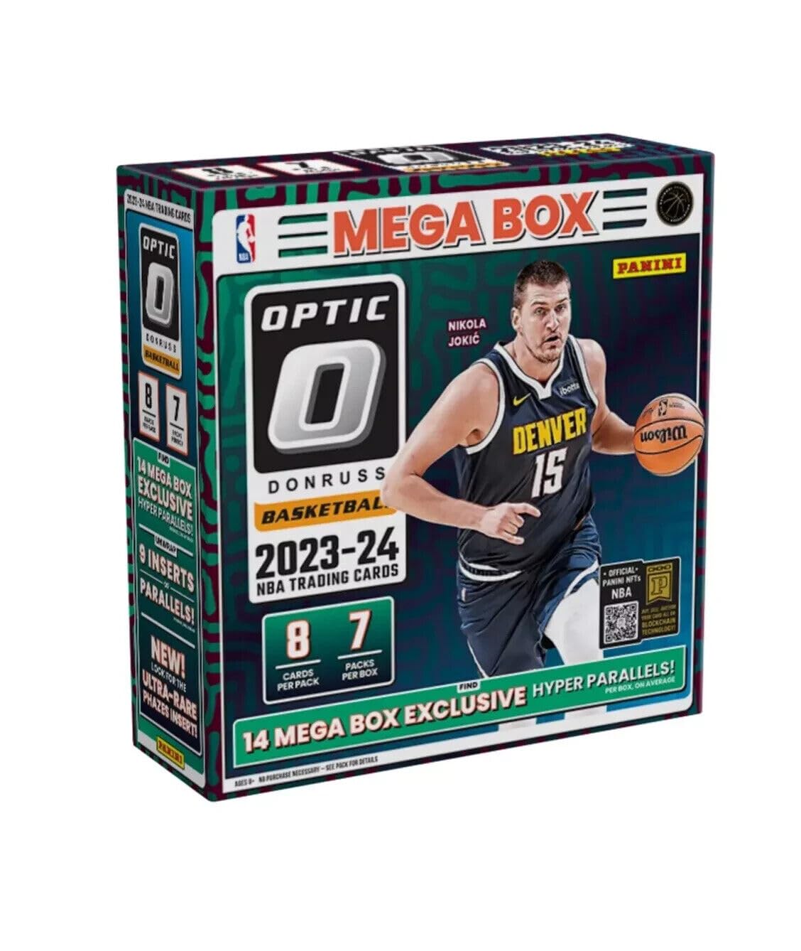 2023-24 Panini Donruss Optic Basketball Mega Box - 56 Cards/Box with Hyper Parallels - Sealed NBA Trading Cards for Collectors & Fans - Perfect for Gifts, Investments & Game Nights