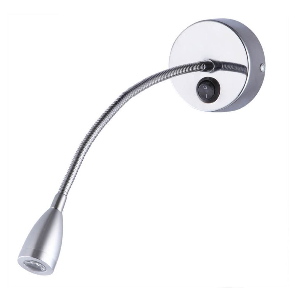 Jia Meijia Adjustable Gooseneck LED Wall Light - Wall Mounted Reading Light with Warm White Light for Bedroom, Hotel, Office & Study Room - Perfect for Bedside Reading, Task Lighting and Decorative Ambiance