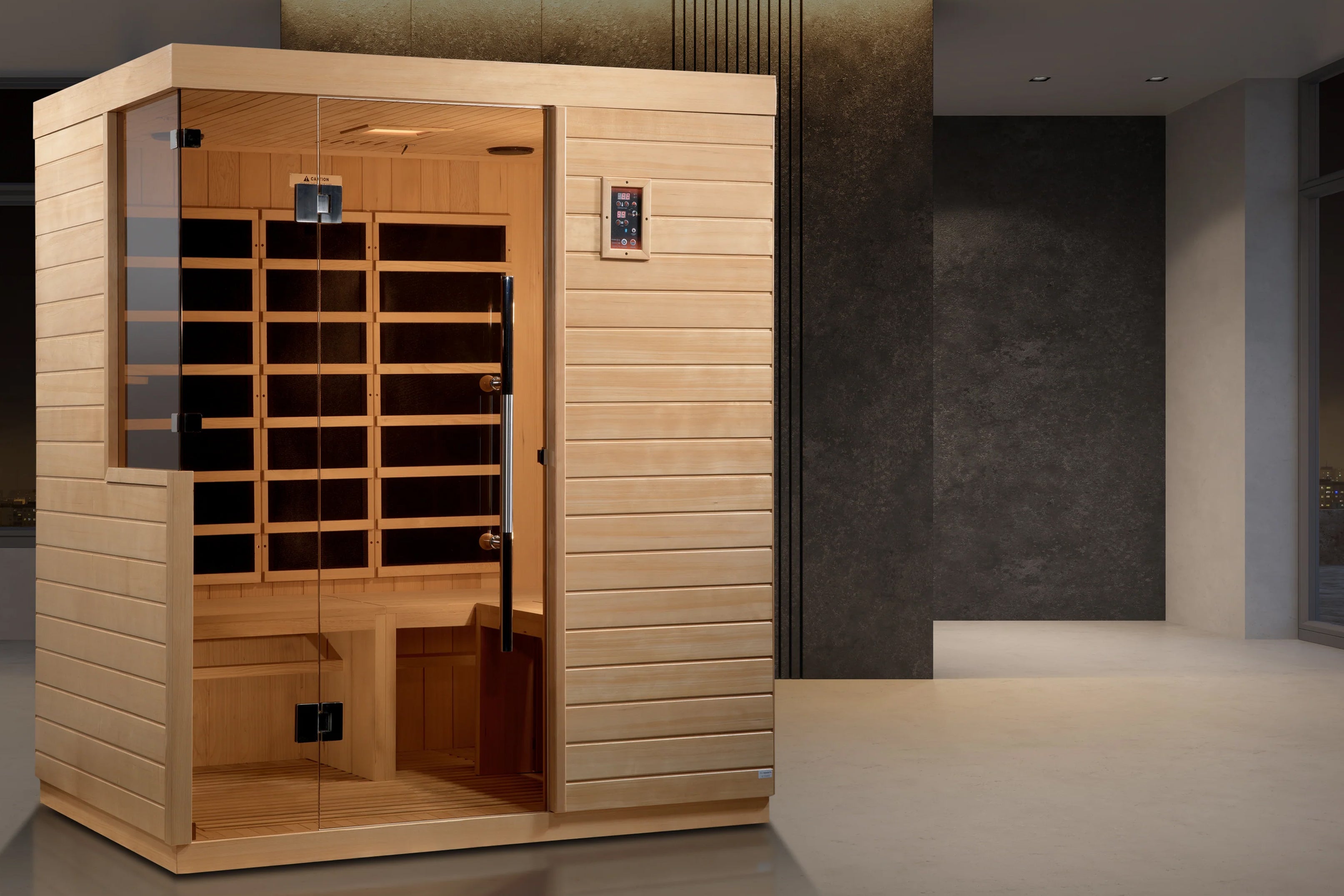 Golden Designs Bilbao 3-Person Ultra Low EMF FAR Infrared Sauna for Home Spa, Relaxation & Detox Therapy - Perfect for Wellness & Recovery