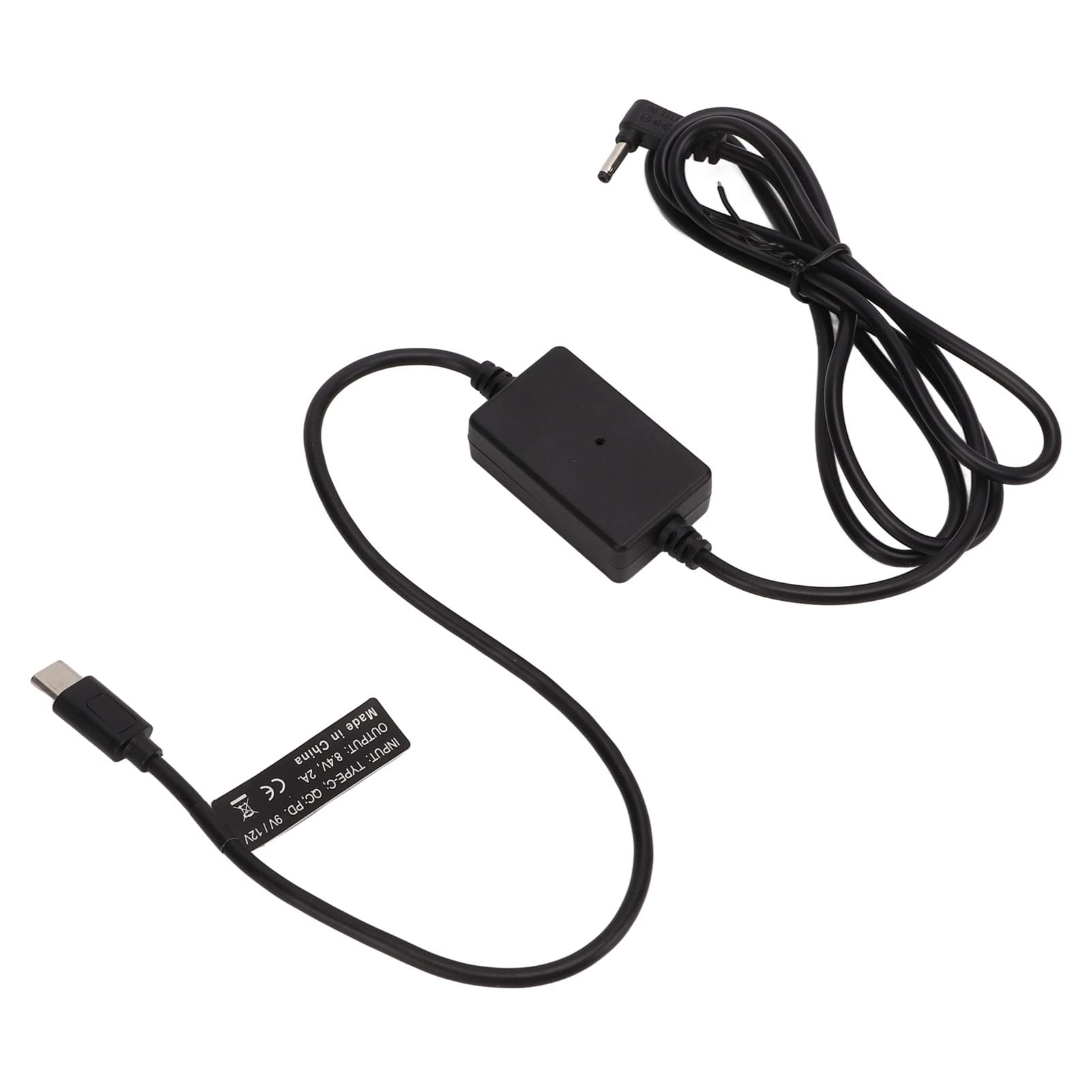 High-Speed USB Type C to DC Cable 3.0 - 8.4V 2A Fast Charging Cable with LED Indicator - Compatible with Monitors, TVs, and Display Screens for Home & Office Use