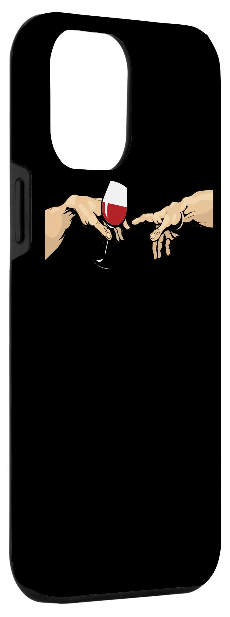iPhone 12 Pro Max Case with Michelangelo's Creation of Adam Art - Premium Alcohol & Wine Resistant Phone Cover - Perfect for Parties, Weddings & Special Occasions