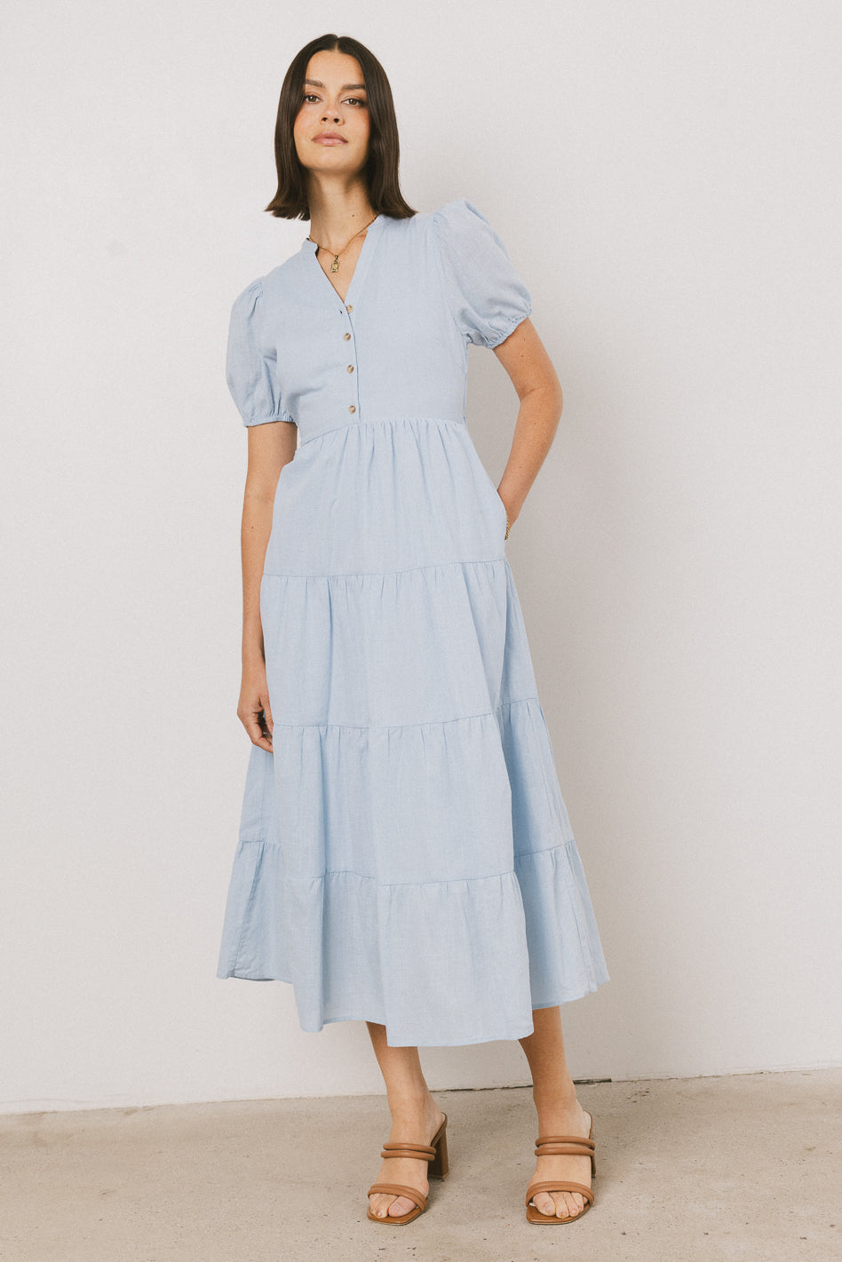 Malia Women's Flowy Tiered Maxi Dress - Boho Summer Beach Dress for Vacation, Party & Casual Wear