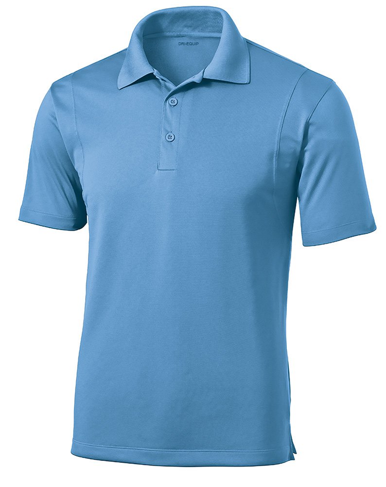 DRI-Equip Men's Moisture-Wicking MicroPique Golf Polo Shirts - Regular, Big & Tall Sizes for Comfort & Performance | Perfect for Golf, Business Casual & Outdoor Activities