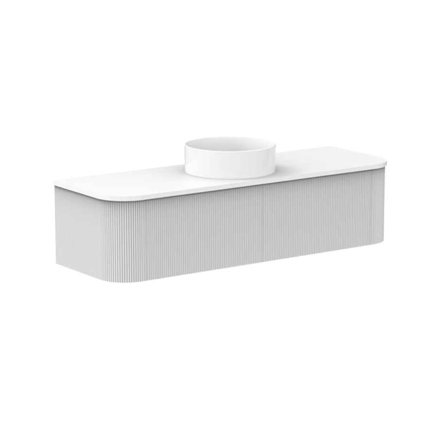 Waverley Vanity 1500 Wall Mounted Bathroom Sink in Ultra White - Perfect for Modern Small Bathrooms and Powder Rooms