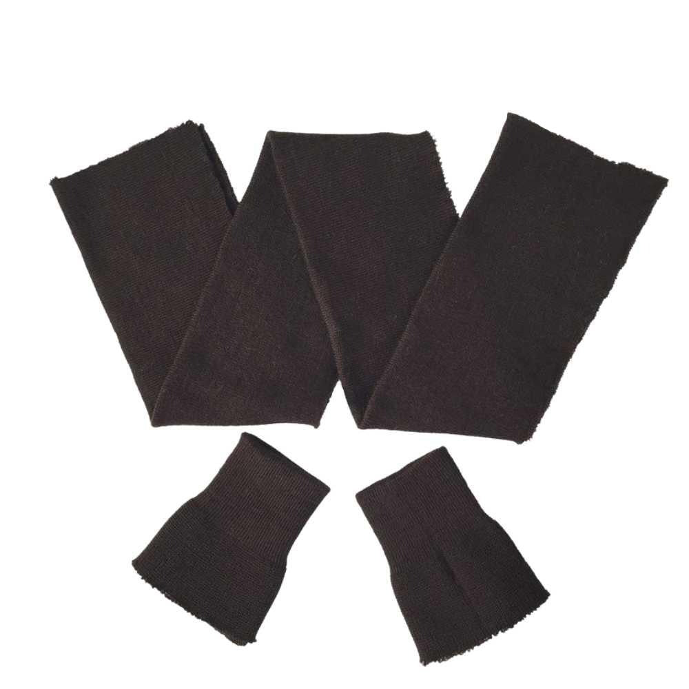 Flight Jacket Brown Replacement Sleeve Cuff & Waistband Kit | Genuine Leather | Made in USA | Perfect for Vintage Jacket Repair & Military Style Outfits