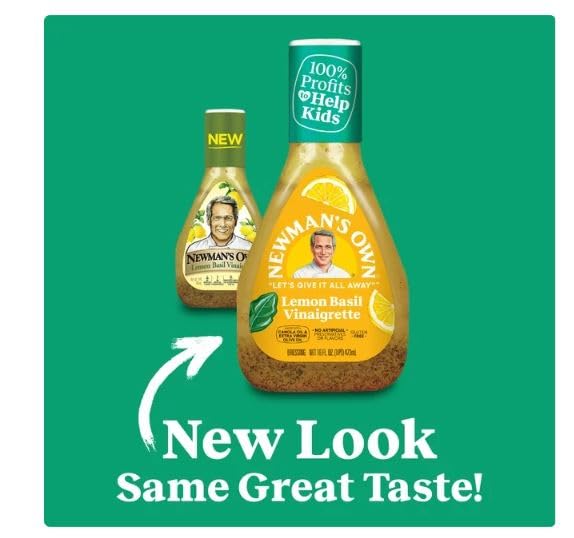 Organic Lemon Basil Italian Salad Dressing - 16 oz Glass Bottle (Pack of 6) with Free V2U Kitchen Utensil Set | Perfect for Salads, Pasta, Marinades & Gourmet Cooking