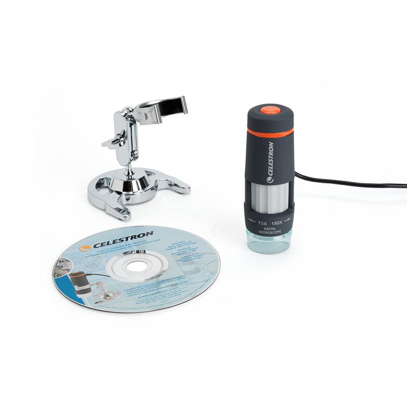 Celestron 44302 Deluxe Handheld Digital Microscope with 2MP Camera - Perfect for Coin Collecting, Jewelry Inspection & Science Education