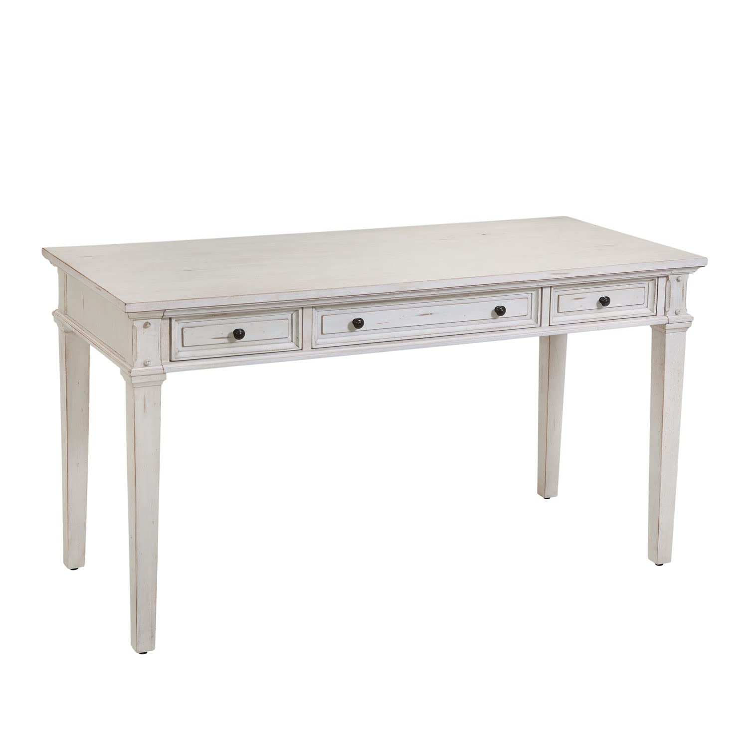 American Woodcrafters Sedona Antique White 50-inch Wood Writing Desk - Home Office Desk with Drawers, Study Desk for Small Spaces, Perfect for Remote Work & Online Learning