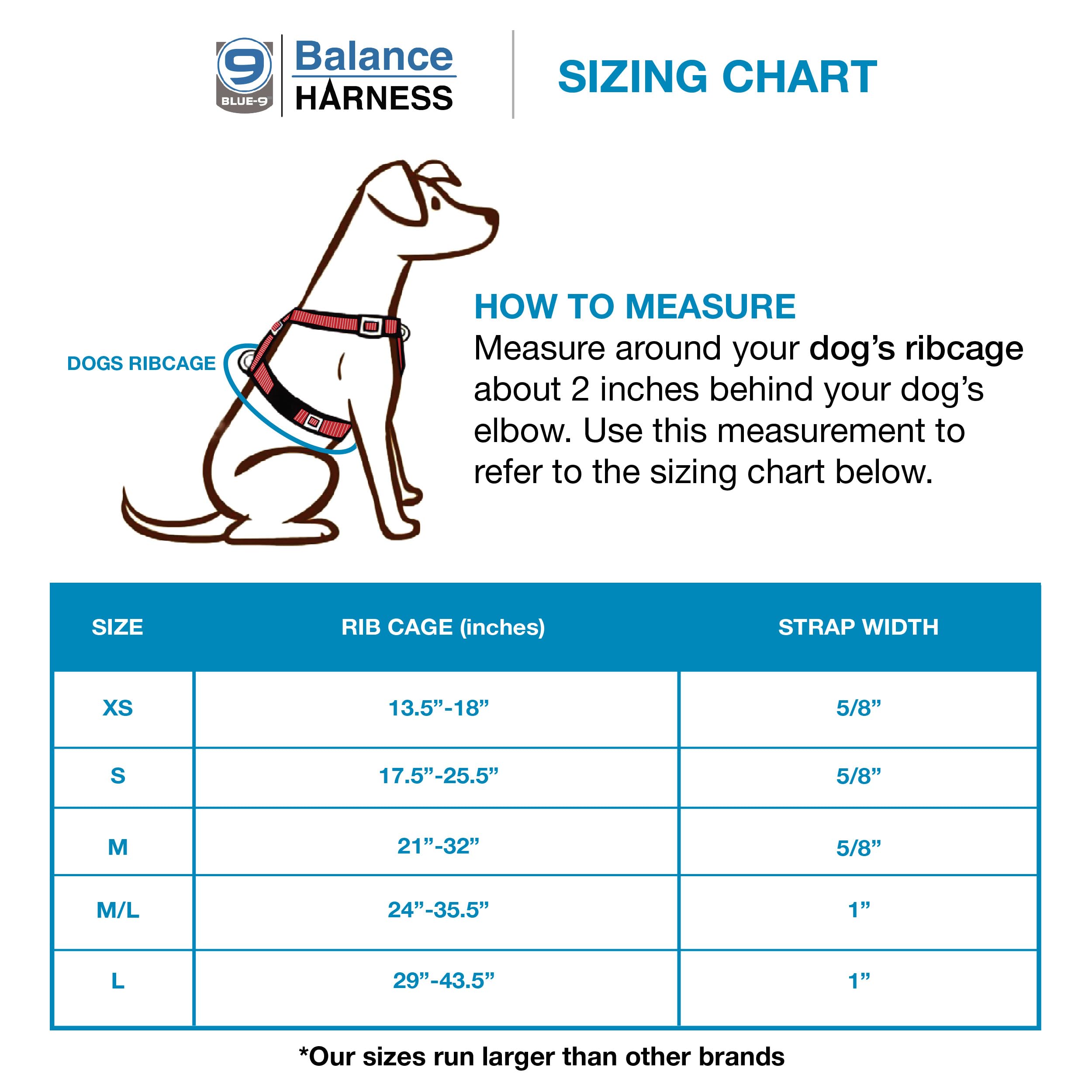 Blue-9 Reflective Buckle-Neck Balance Harness for Dogs - Adjustable No-Pull Pet Harness with 3M Reflective Stitching | Perfect for Training, Walking & Nighttime Safety | Made in USA | Red | Medium Size