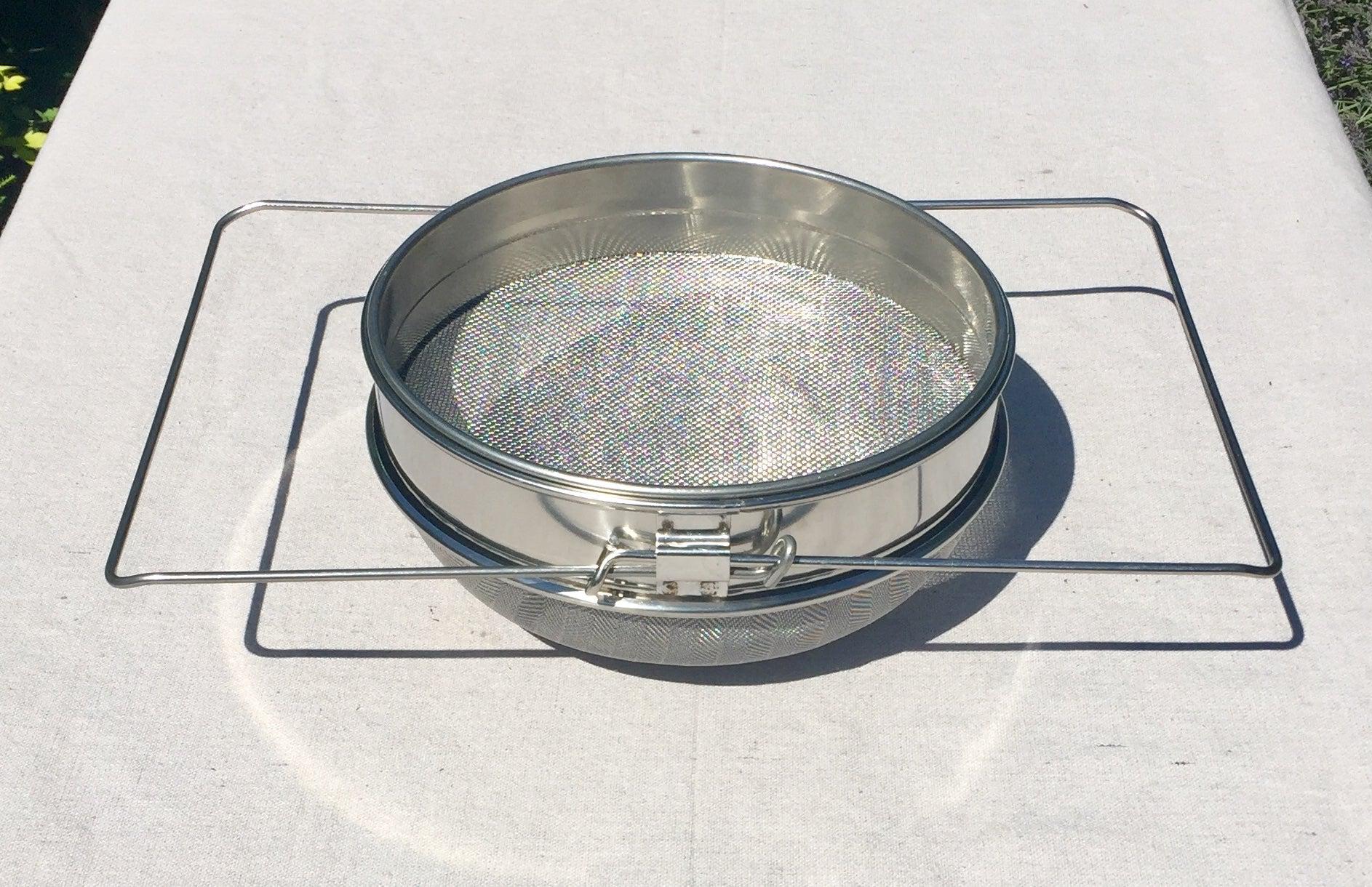 Premium Stainless Steel Honey Strainer with Fine Mesh - Perfect for Filtering Raw Honey, Beeswax, and DIY Skincare Products - Ideal for Beekeepers, Home Kitchens, and DIY Enthusiasts