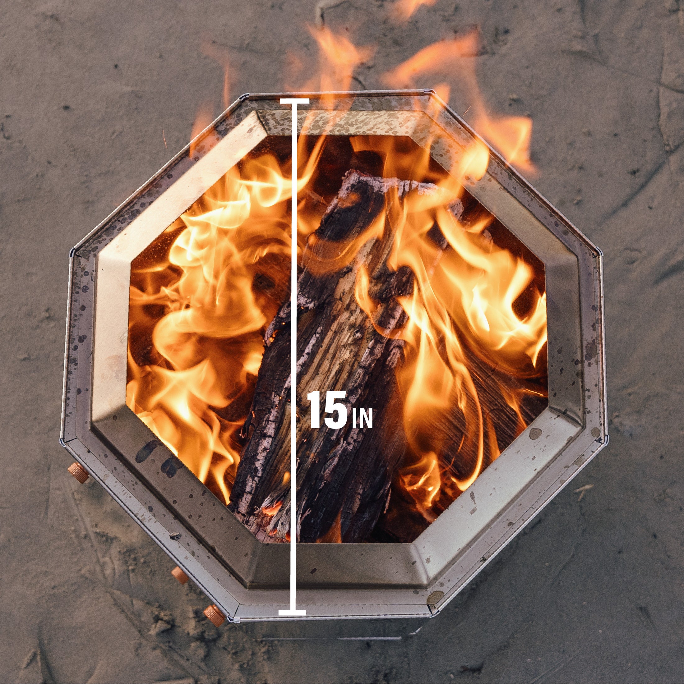 Adventure Ready 15-Inch Smokeless Fire Pit for Camping, Backyard & Outdoor Gatherings – Portable Bonfire Pit for Patio, Beach & RV Trips
