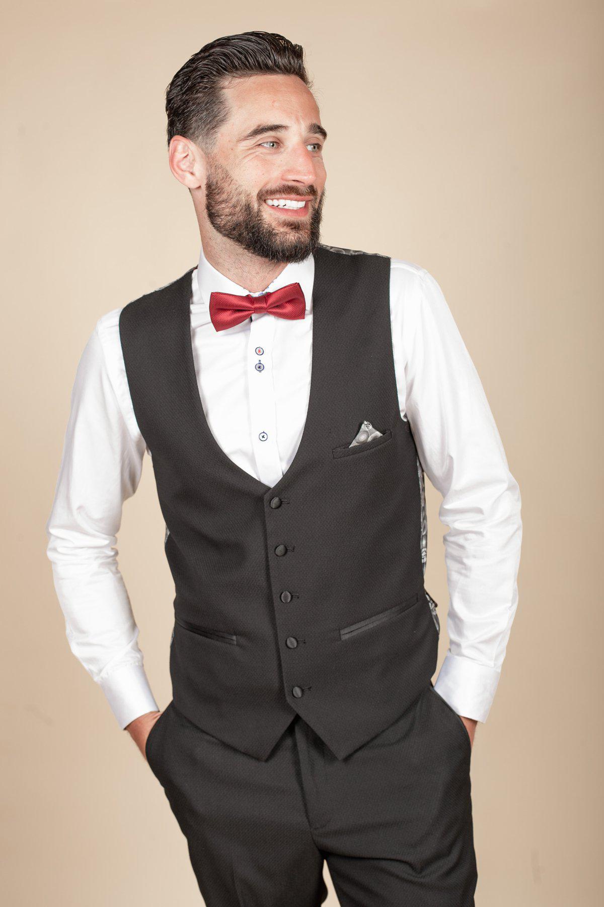 Everton FC Jarrad Branthwaite DALTON Black Tuxedo Suit with Diamond Lapel Pin - Perfect for Weddings, Prom & Formal Events