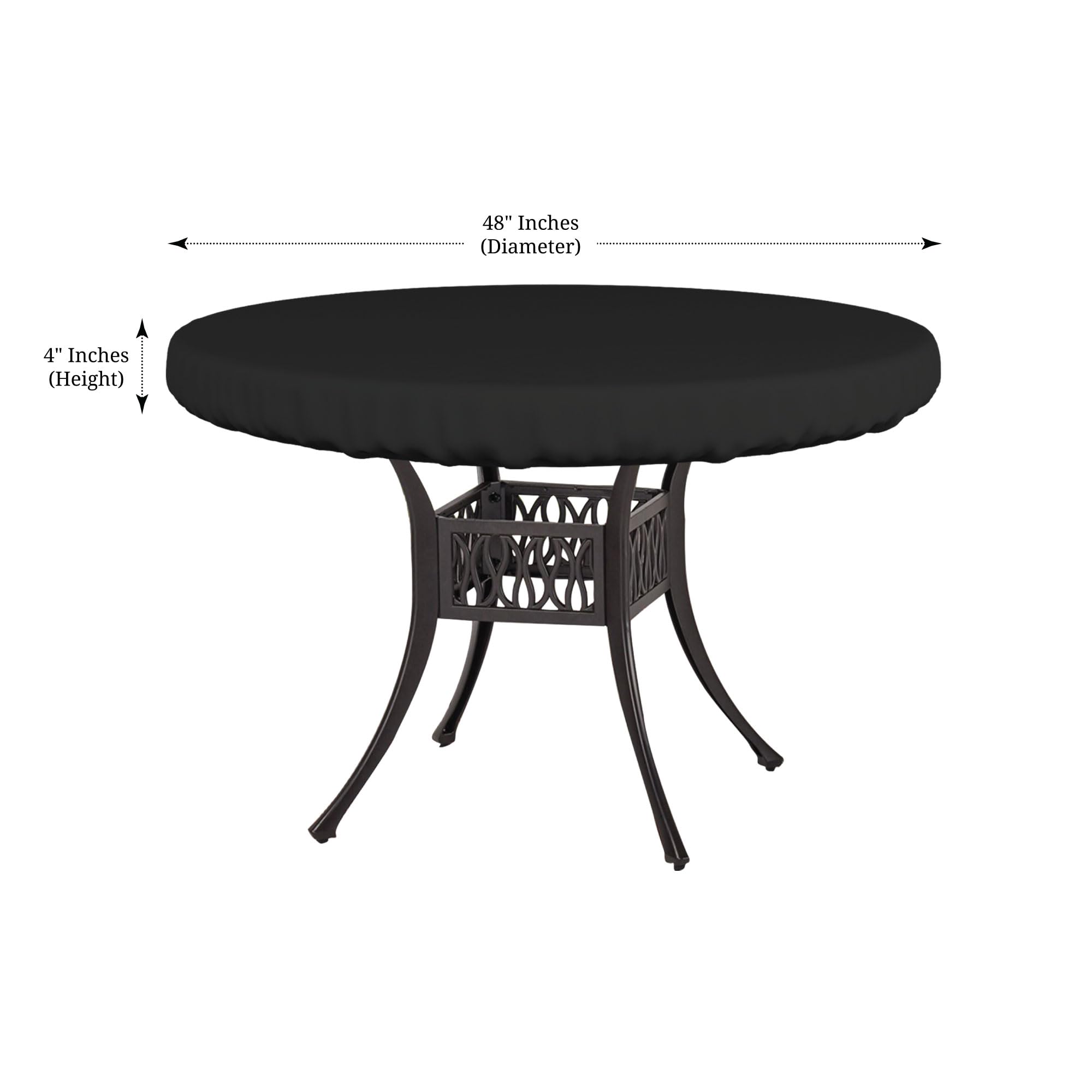 Heavy Duty 18 Oz Waterproof UV & Weather Resistant Outdoor Table Cover - 48