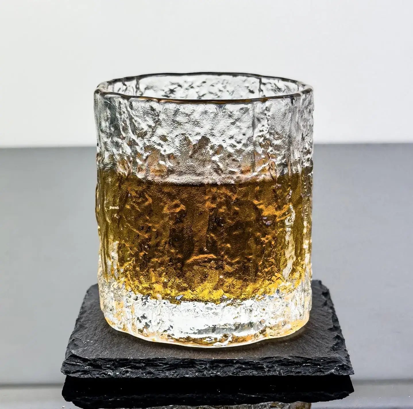 Vintage Whisky Glass Set - 240ml Japanese Style Tumbler with Wooden Gift Box - Perfect for Scotch, Bourbon & Whiskey Tasting at Home Bar or as Gift
