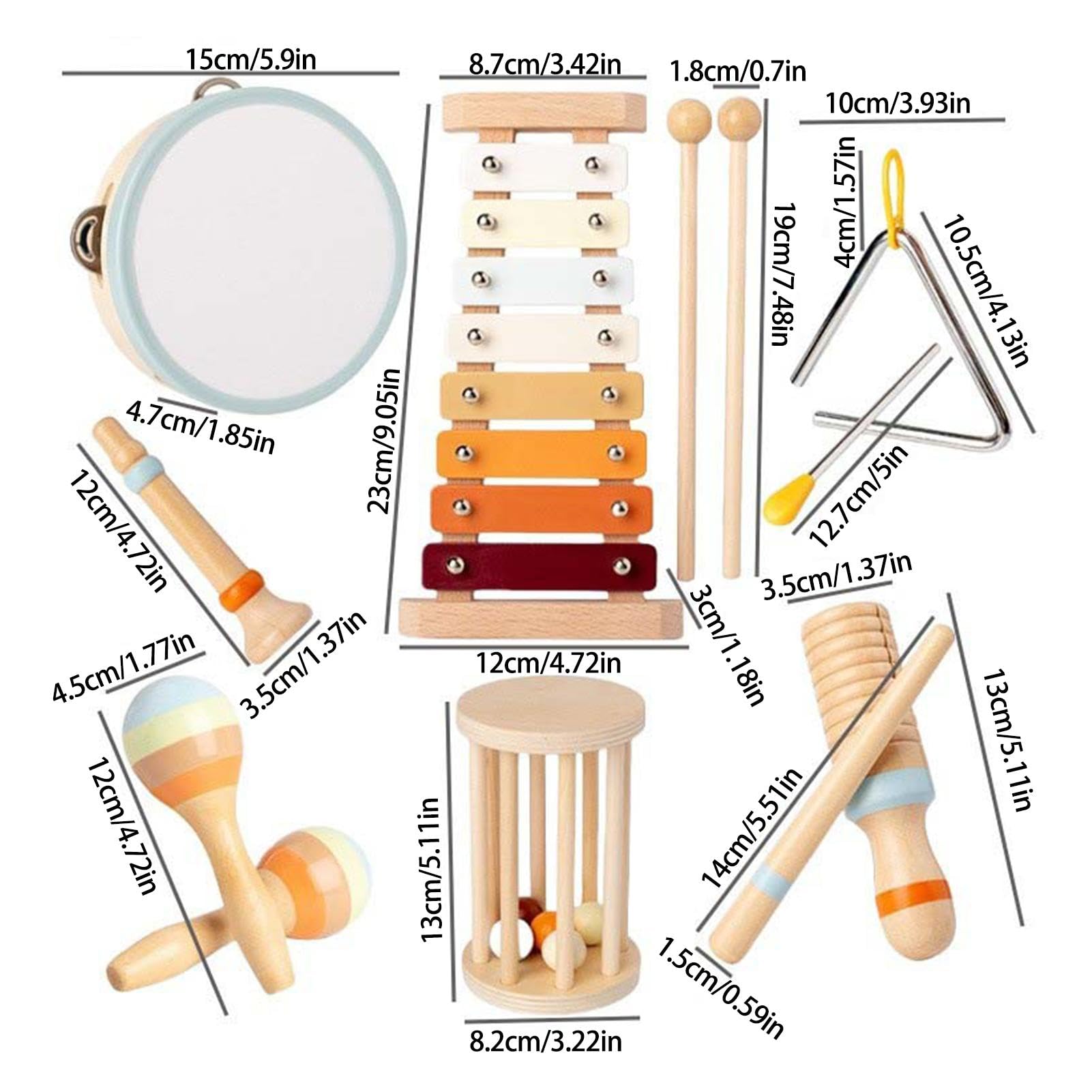 Wooden Musical Instrument Set for Kids - Creative Baby & Preschool Educational Toys | Perfect for Early Learning, Music Exploration & Toddler Playtime