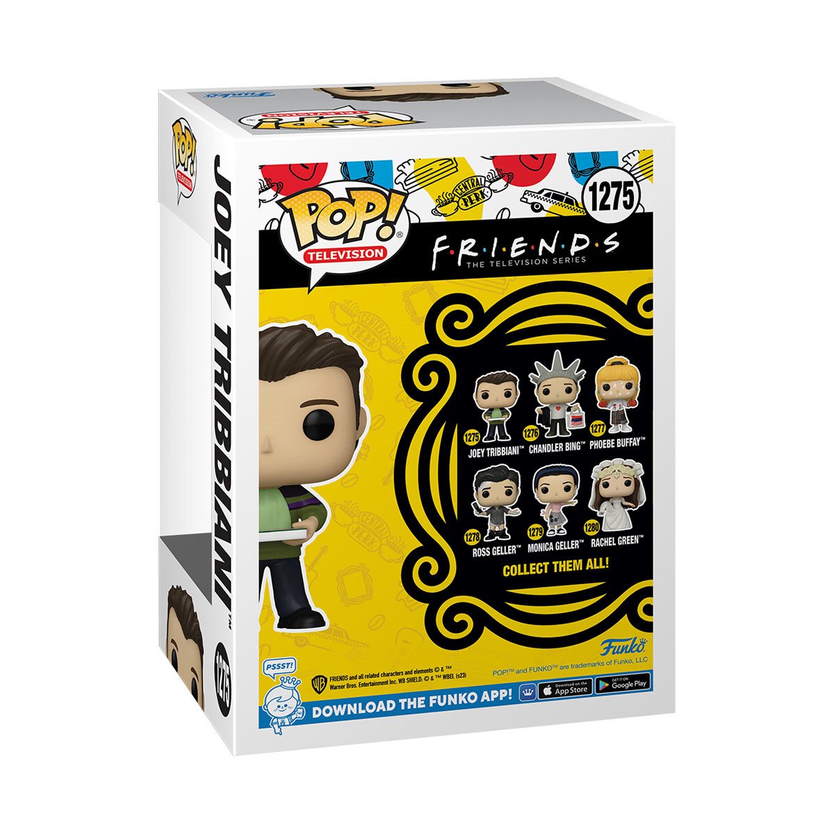 Friends Joey Tribbiani with Pizza Funko Pop! Vinyl Figure #1275 - The One Where He Eats Pizza - Perfect for TV Show Fans & Collectors - Great for Display, Gifts, and Themed Parties