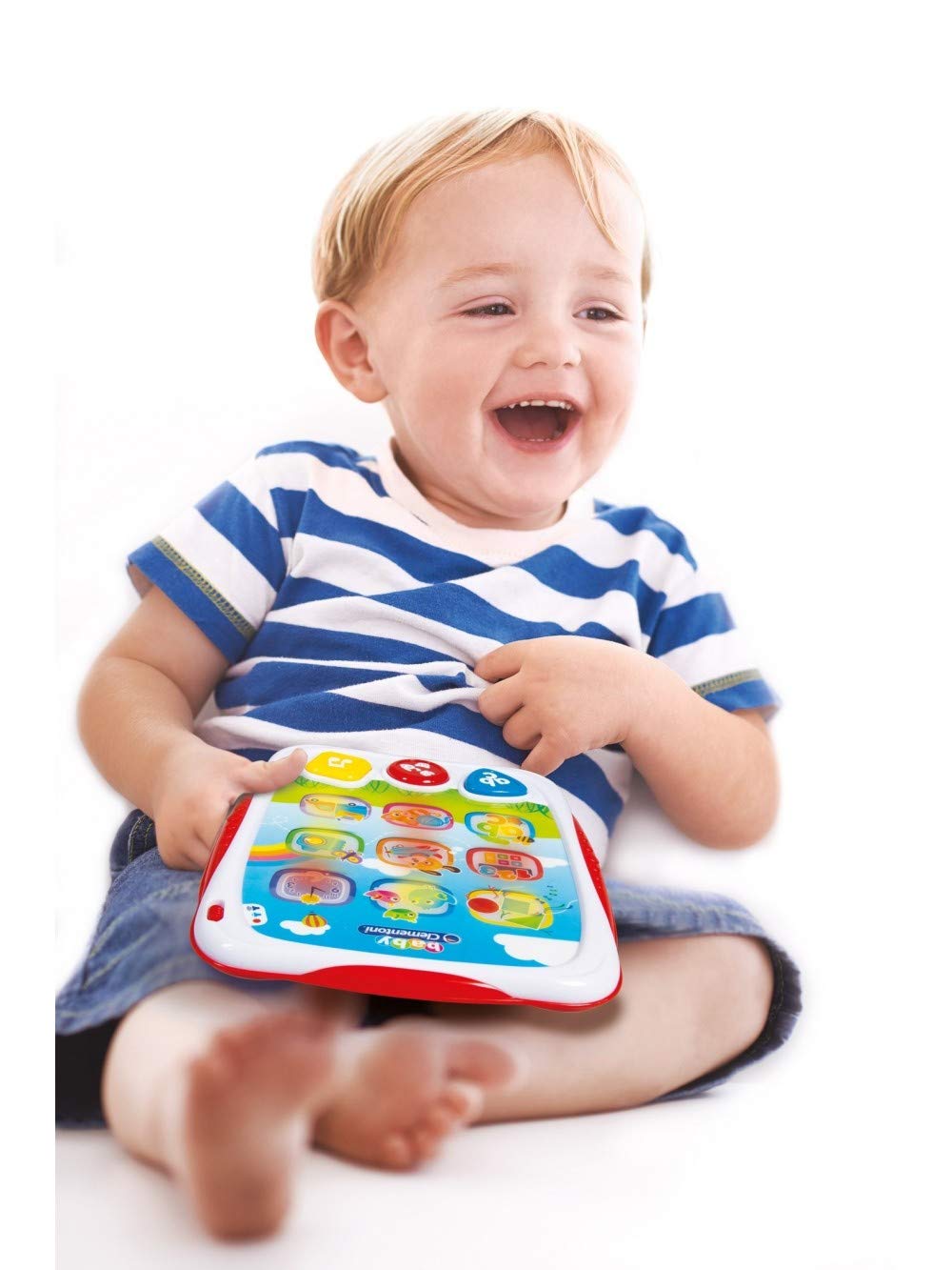 Clementoni Talking Book First Tablet - Interactive Learning Toy for Toddlers, Multi-Colored Educational Tablet with Sounds & Words - Perfect for Early Childhood Development & Home Learning