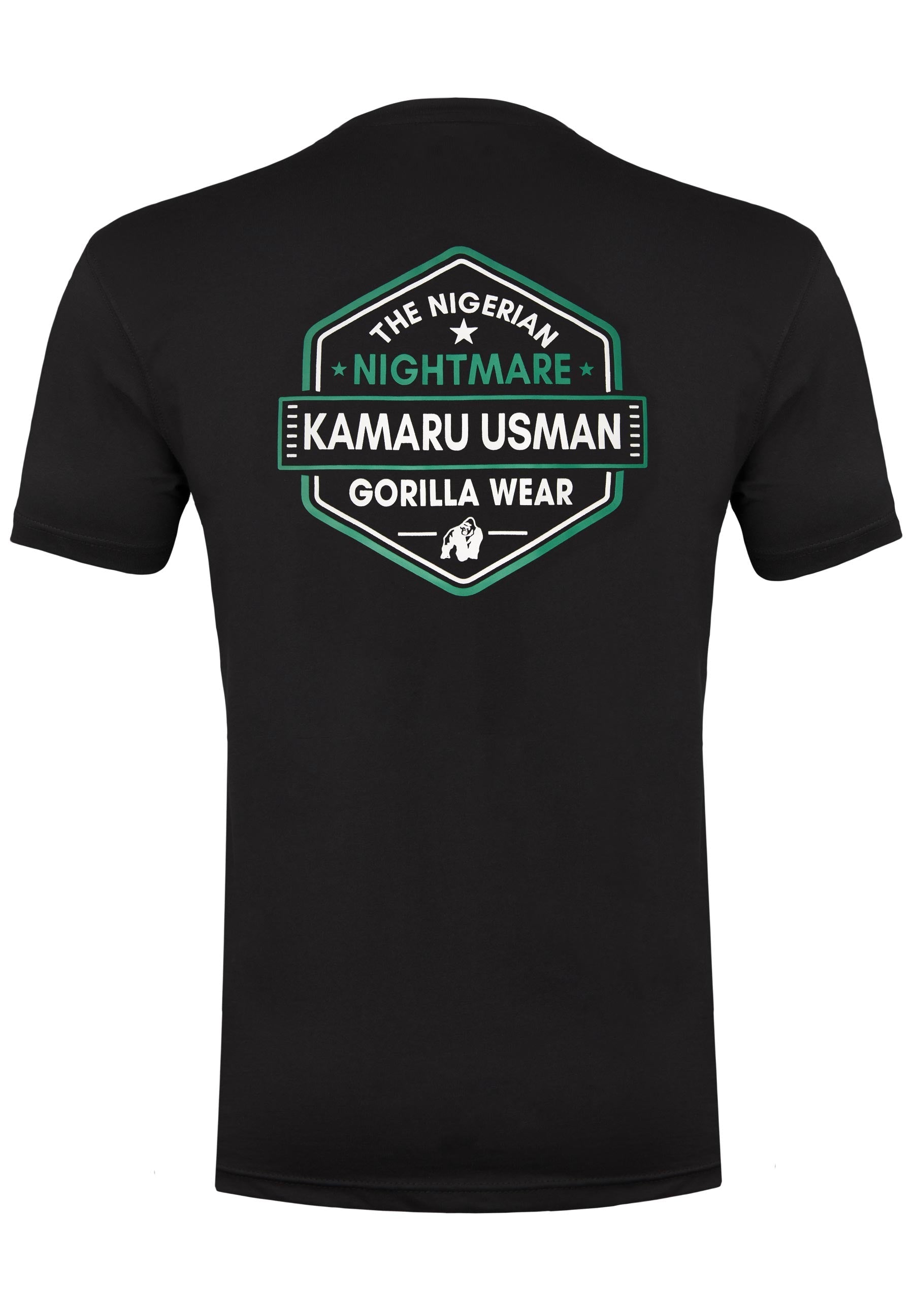Kamaru Usman Official T-Shirt - Black Cotton UFC Fighter Tee for Men | Perfect for Gym, Training, and MMA Fans