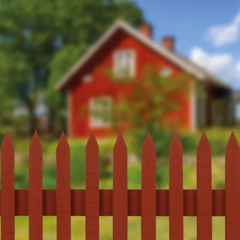 Falu Red Fence Panel - Pre-Painted Pine Wood 1750 x 1180 mm | Traditional Swedish Style Garden Fencing for Outdoor Decoration & Privacy