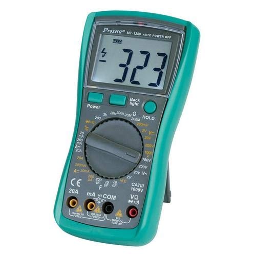 Professional Digital Multimeter MT-1280 - 4-Pack with Auto-Ranging, True RMS, Backlit LCD for Electricians, DIY & Home Repair - Perfect for Voltage, Current & Resistance Testing
