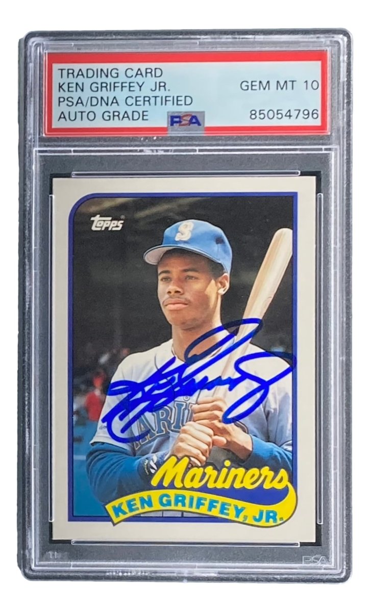 Ken Griffey Jr Signed 1989 Topps #41T Rookie Card - PSA/DNA Gem MT 10 - Seattle Mariners Baseball Collectible - Perfect for Sports Memorabilia Display & Investment