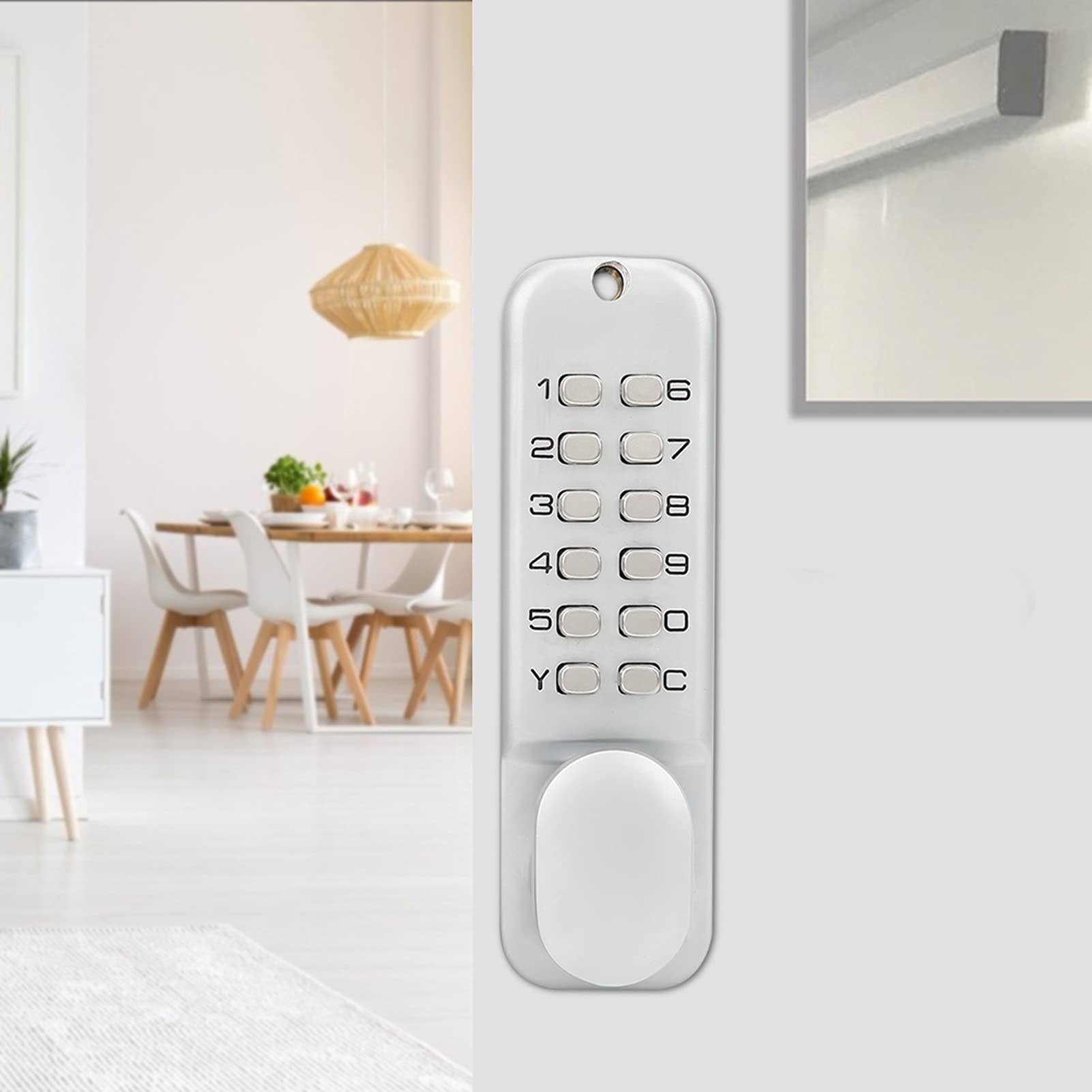 Double Sided Mechanical Door Lock with Keys - Secure Outdoor Password Lock, Easy Installation Deadbolt for Home Security | Front Door, Back Door & Garage Use