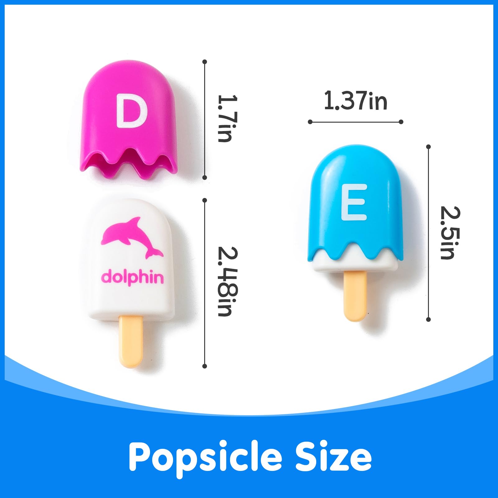 52 Pcs ABC Alphabet Popsicles - Educational Alphabet Learning Toys for Toddlers & Preschoolers - Letter Matching Game for Classroom & Homeschool - Perfect for Early Childhood Education & Interactive Play