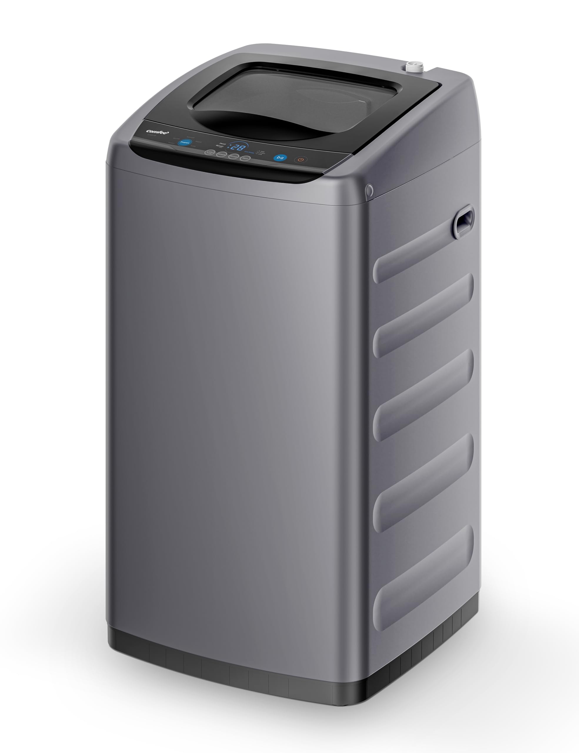 Comfee 0.9 cu.ft Portable Washing Machine - Compact Full-Automatic Washer with LED Display, 5 Wash Cycles & Built-in Rollers - Perfect for Apartments, RVs, Dorms and Small Spaces