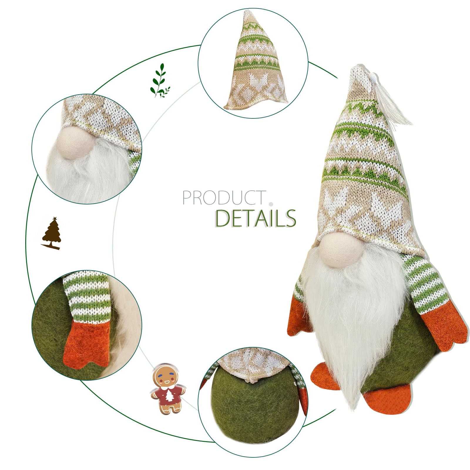 Handmade St. Patrick's Day Gnome Ornaments - 2 Pack Green Hat Scandinavian Tomte Elf Decor for Easter, Christmas & Home Decor | Perfect for Holiday Tables, Gift Giving & Seasonal Displays