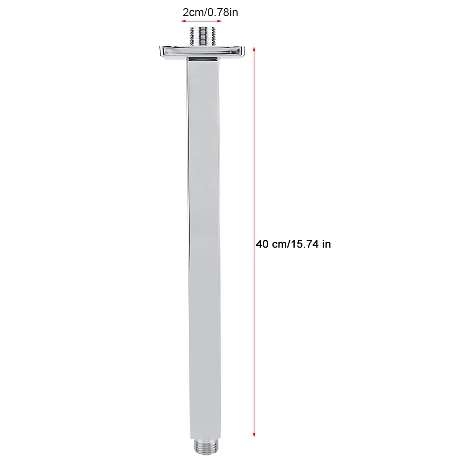 Extra Long Thick Stainless Steel Universal Shower Arm Extension - 8/10/12/16 Inch Wall Mounted Straight Shower Pipe for Bathroom & Spa Renovation