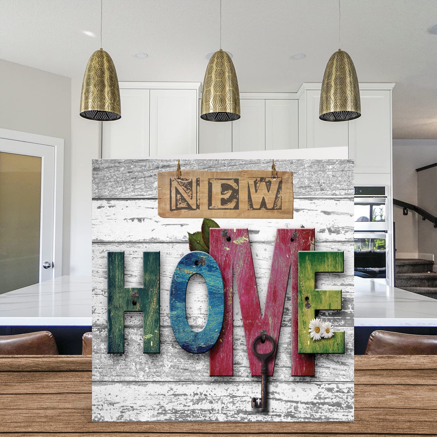 Happy New Home Greeting Card - Housewarming & Congratulations Card for Moving - 5.7 Inch Warm Welcome Card for Family & Friends - Perfect for Housewarming Parties & New Home Gifts