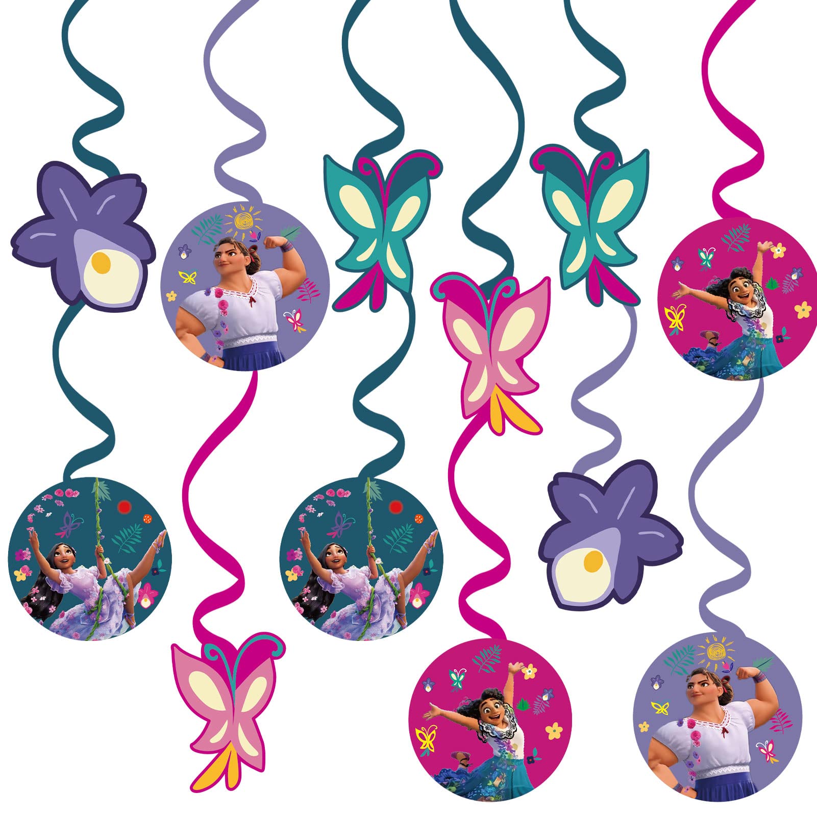 Birthday Party Supplies Set - 12 Magic Movie Party Hanging Swirls Decorations, Ceiling Streamers for Kids & Adults Birthday Decor, Perfect for Indoor & Outdoor Celebrations
