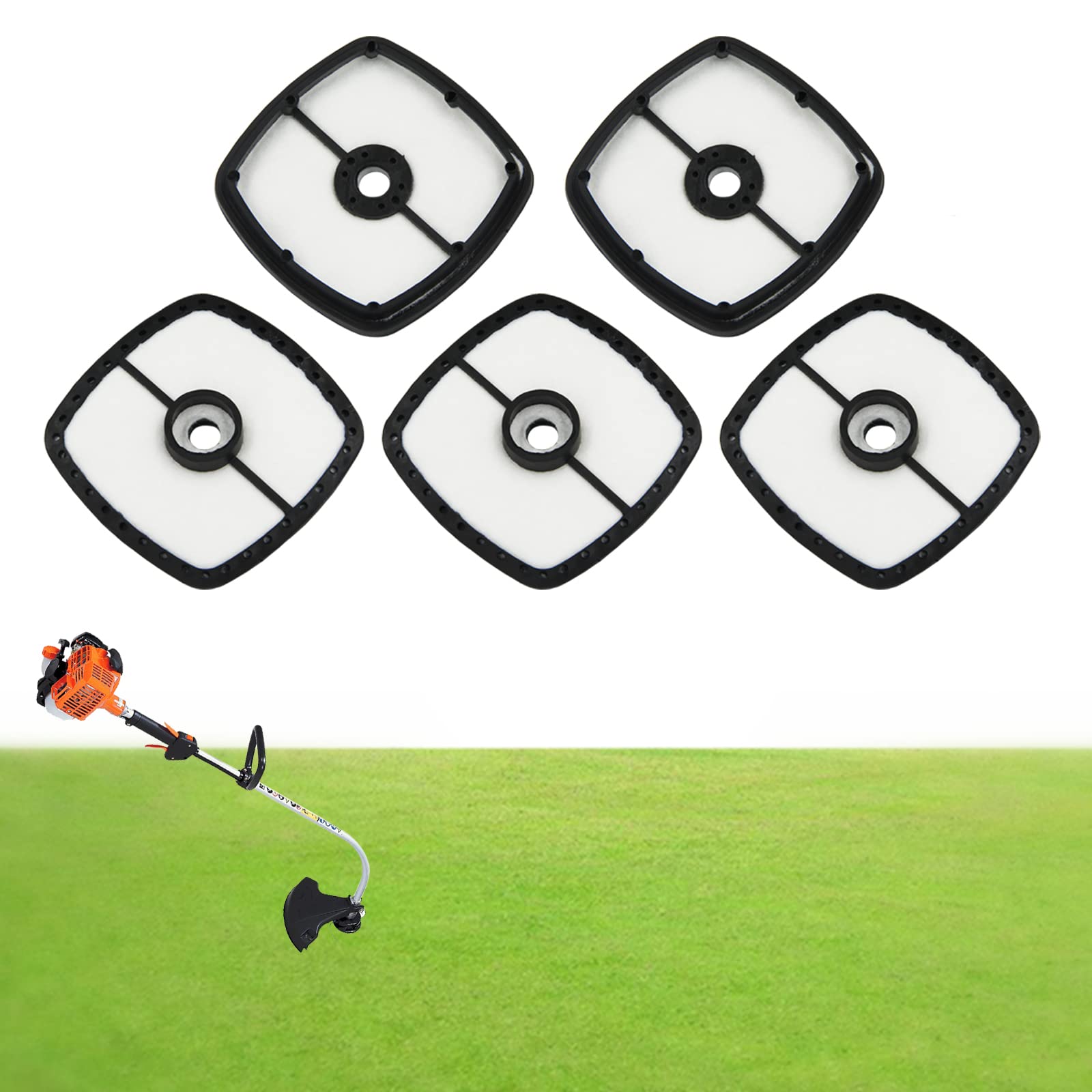 AILEETE A226001410 5-Pack Air Filter Replacement for Echo SRM-210 SRM-225 SRM-230 GT-225 GT-2000 PAS-225 PAS-230 PB-250 PB-250LN PE-200 PE-225 SHC-225 - Compatible with Echo String Trimmers & Brush Cutters - Perfect for Lawn Maintenance & Landscaping Equipment