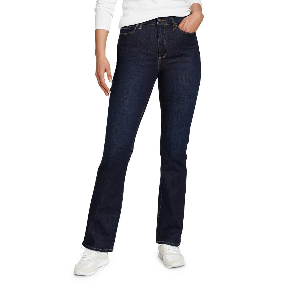 Eddie Bauer Women's Revival High-Rise Bootcut Jeans - Slim Fit Stretch Denim Pants for Casual Wear & Work | Comfortable Everyday Jeans for Women