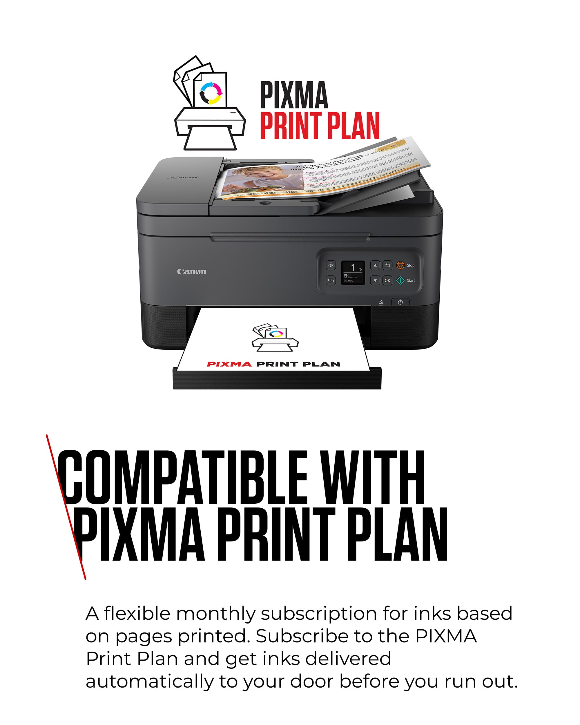 Canon PIXMA TS7450a Wireless All-in-One Inkjet Printer with Scanner & Copier - High-Quality Printing for Home Office & Creative Projects | Perfect for Remote Work, School Assignments & Photo Printing