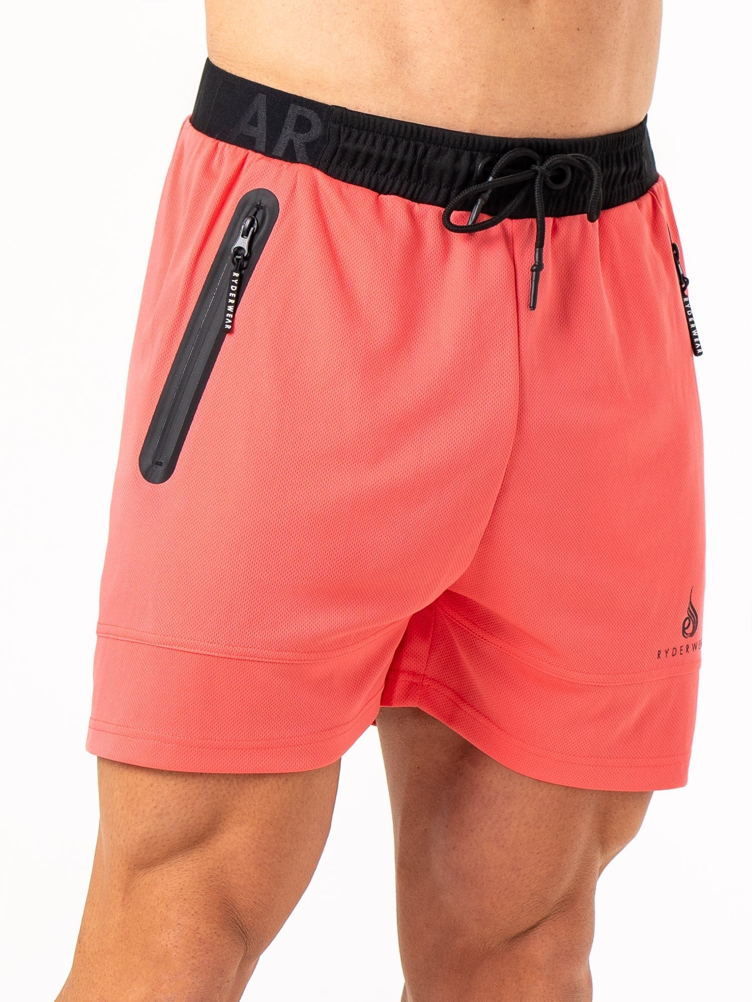 Breathable Energy Mesh Shorts for Men & Women - Coral Color | Perfect for Running, Gym Workouts & Active Lifestyle
