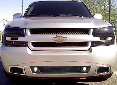 2006-2009 Chevy Trailblazer SS Lower Bumper Replacement - Black Stainless Steel Mesh Front Grill Insert (S18-H96467C) | APS Compatible | Enhances Vehicle Appearance & Protection for Off-Roading & Daily Driving