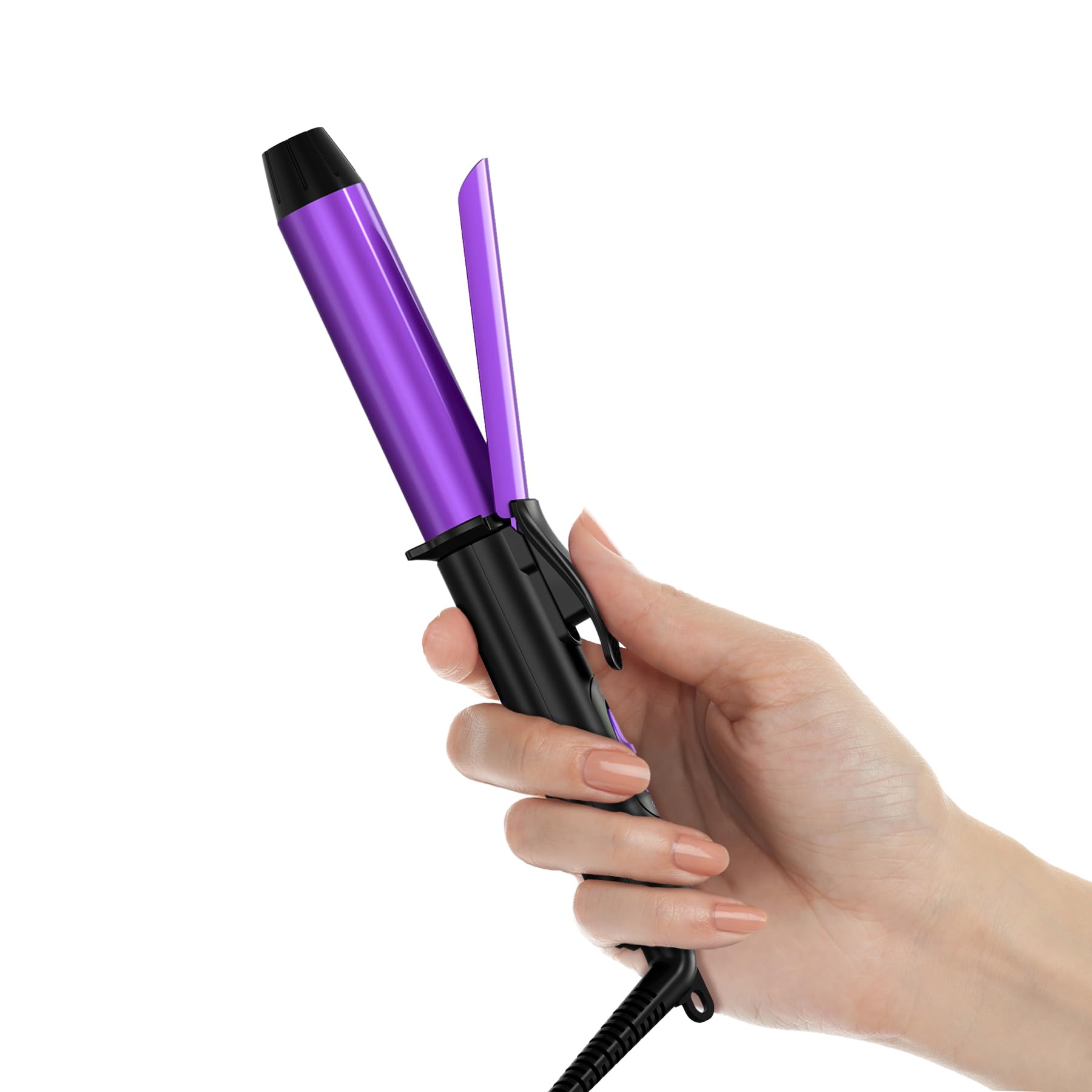1 Inch Barrel Travel Curling Iron - Dual Voltage Ceramic Mini Hair Curler with Keratin & Argan Oil Infusion | Compact Hair Styler for On-the-Go | Perfect for Travel, Vacations & Quick Touch-Ups | Includes Storage Bag