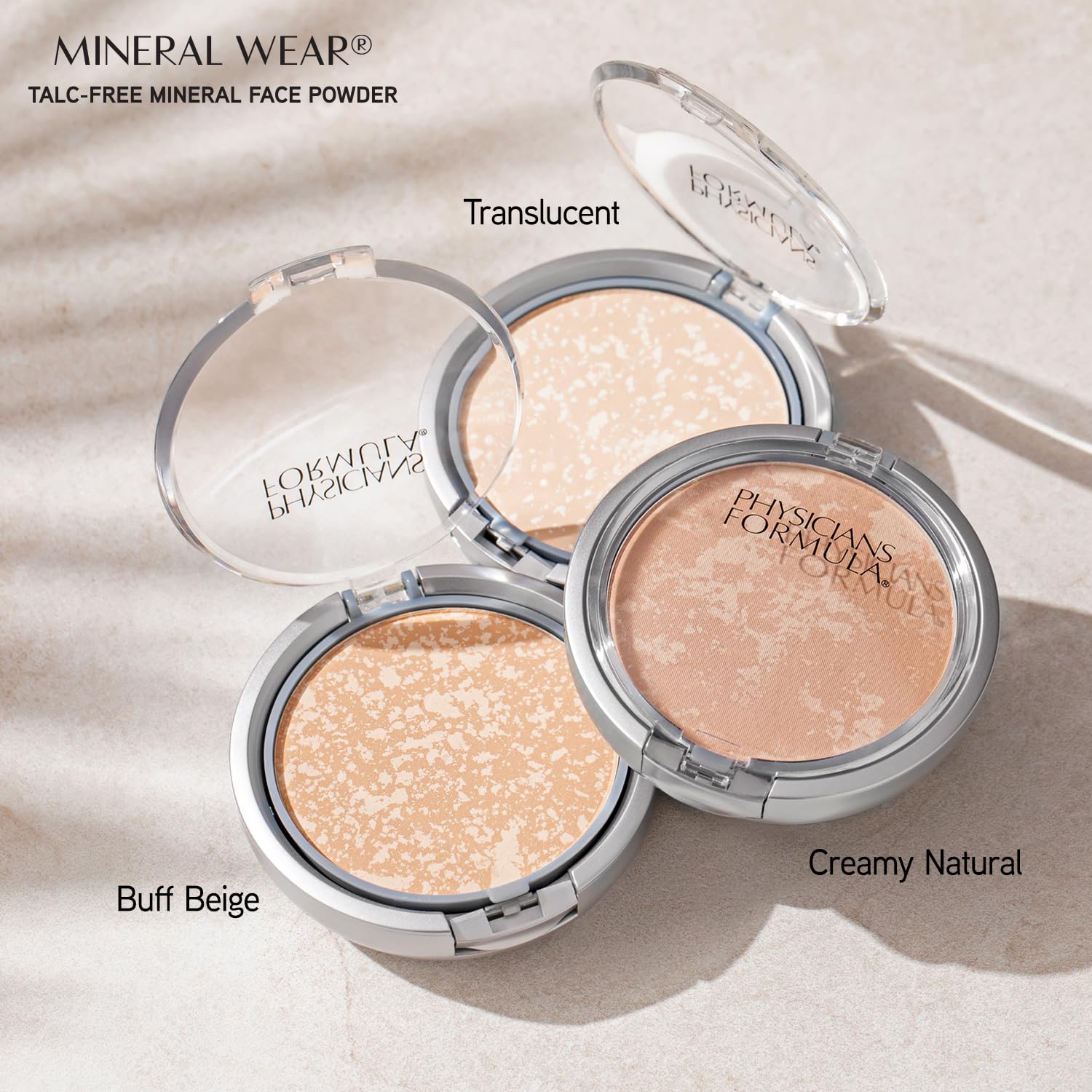 Physicians Formula Mineral Wear Pressed Powder - Translucent Loose Powder for All-Day Shine Control & Oil-Free Finish, 0.30 Ounce | Natural Makeup for Sensitive Skin | Perfect for Daily Wear & Touch-Ups
