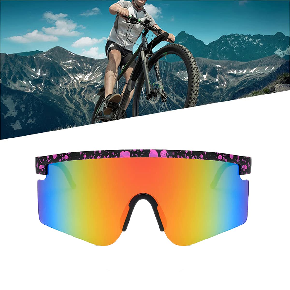 **Polarized Cycling Sunglasses for Men & Women - UV Protection Sports Glasses for Baseball, Biking, Fishing, Skiing, Running & Golf - Lightweight & Durable for Outdoor Activities**