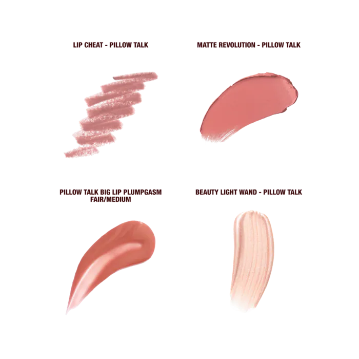 Charlotte Tilbury Pillow Talk Lip & Cheek Set - Iconic Secrets Duo for Flawless Makeup | Perfect for Date Night & Everyday Glam