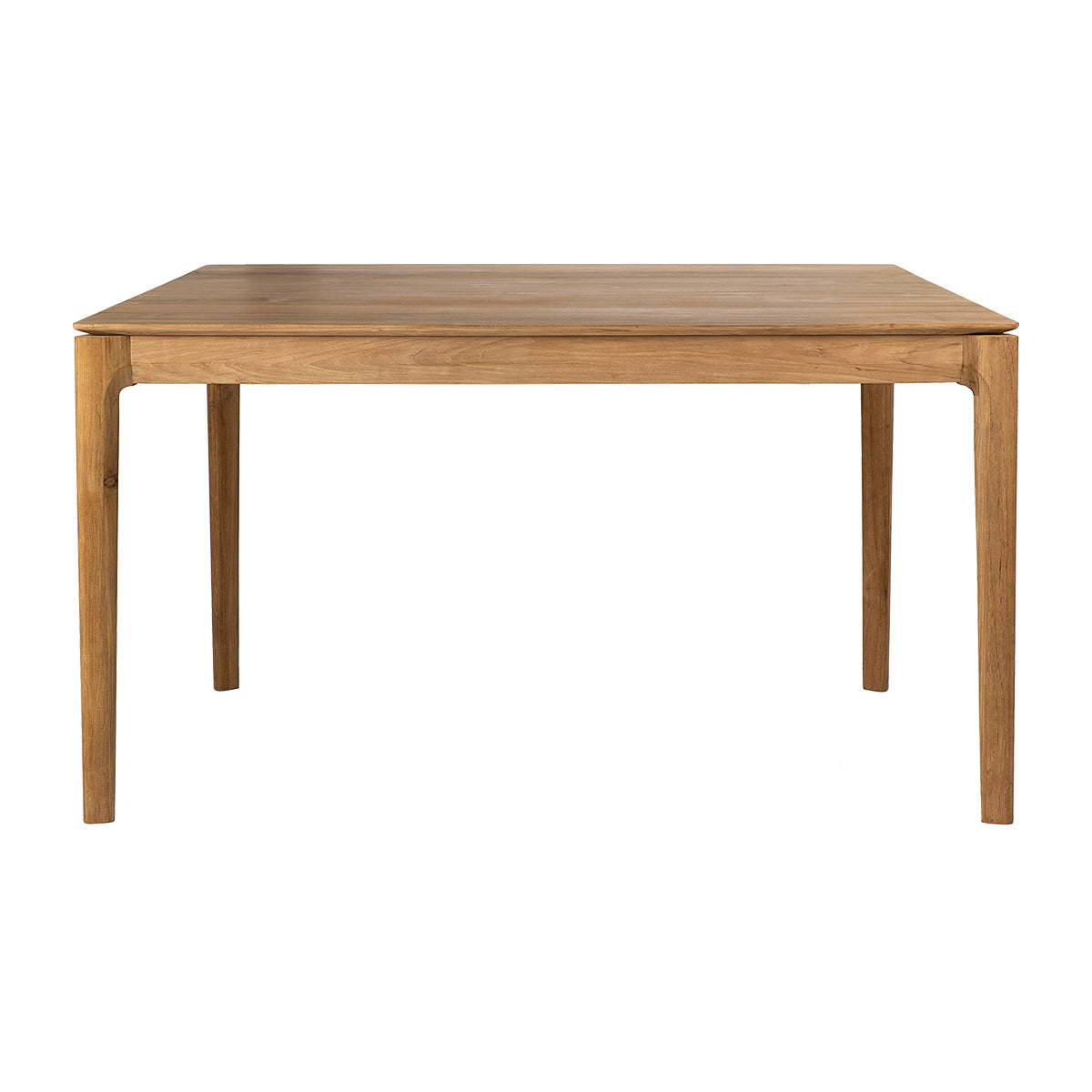 Premium Teak Wood Dining Table - 140cm Modern Solid Wood Kitchen Table for 6-8 People - Perfect for Dining Room, Kitchen, and Outdoor Patio Use