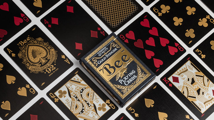Bee Gold Stinger Playing Cards - Premium Poker Cards for Magic Tricks, Cardistry & Casino Games - Perfect for Parties, Game Nights & Professional Performances