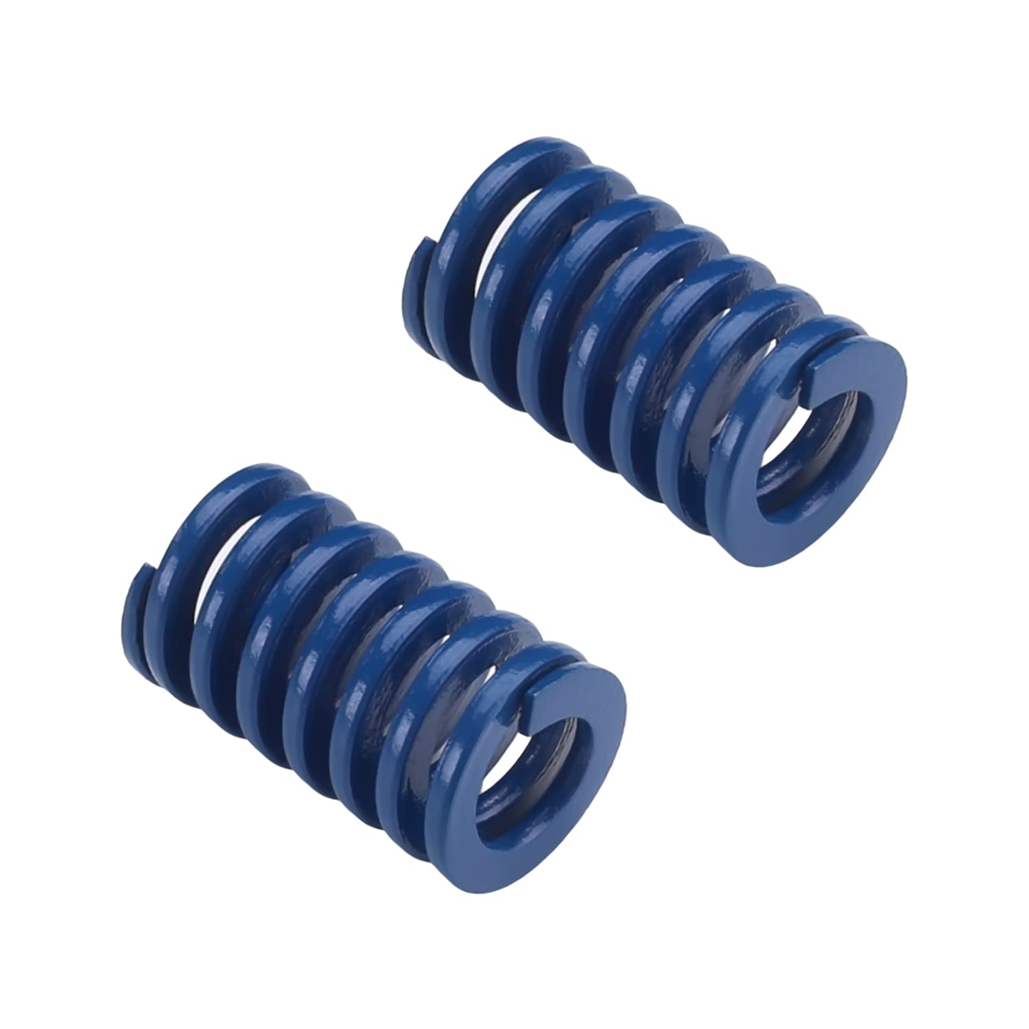 MroMax 3D Printer Die Springs - 12mm OD 20mm Long Spring Steel Compression Springs for 3D Printer Bed Leveling - Blue Spiral Stamping Light Load Mould Springs (2Pcs) - Perfect for Ender 3, CR-10, and Other FDM 3D Printers