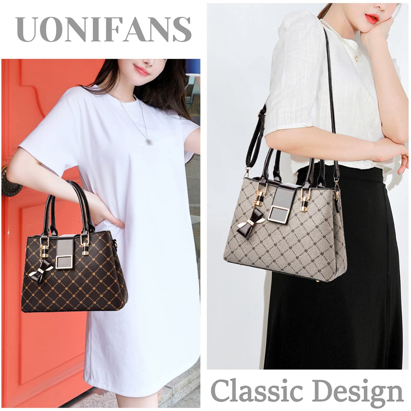 Stylish Women's Leather Handbags - Top Handle Tote, Cute Bowknot Satchel & Shoulder Purse Crossbody Bag for Ladies | Perfect for Work, Travel & Daily Use