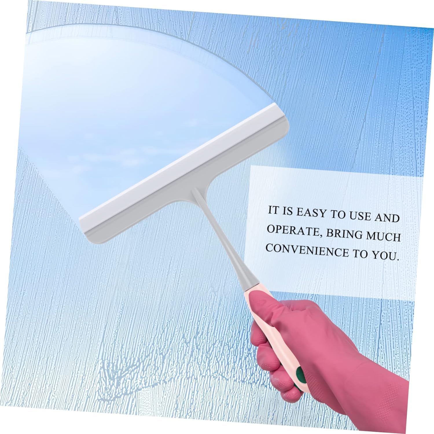 Premium All-Purpose Squeegee - Heavy Duty Glass Cleaner for Shower Doors, Windows, Mirrors & Auto Glass | Streak-Free Cleaning Tool for Bathroom, Kitchen & Car Wash Use