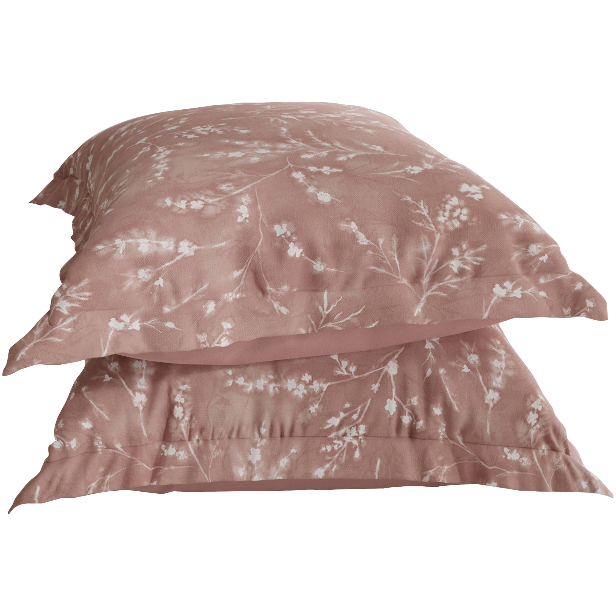 Premium Floral Press Pillow Sham Set - Elegant Botanical Print Bedding for Home Decor | Perfect for Master Bedroom, Guest Room & Farmhouse Style