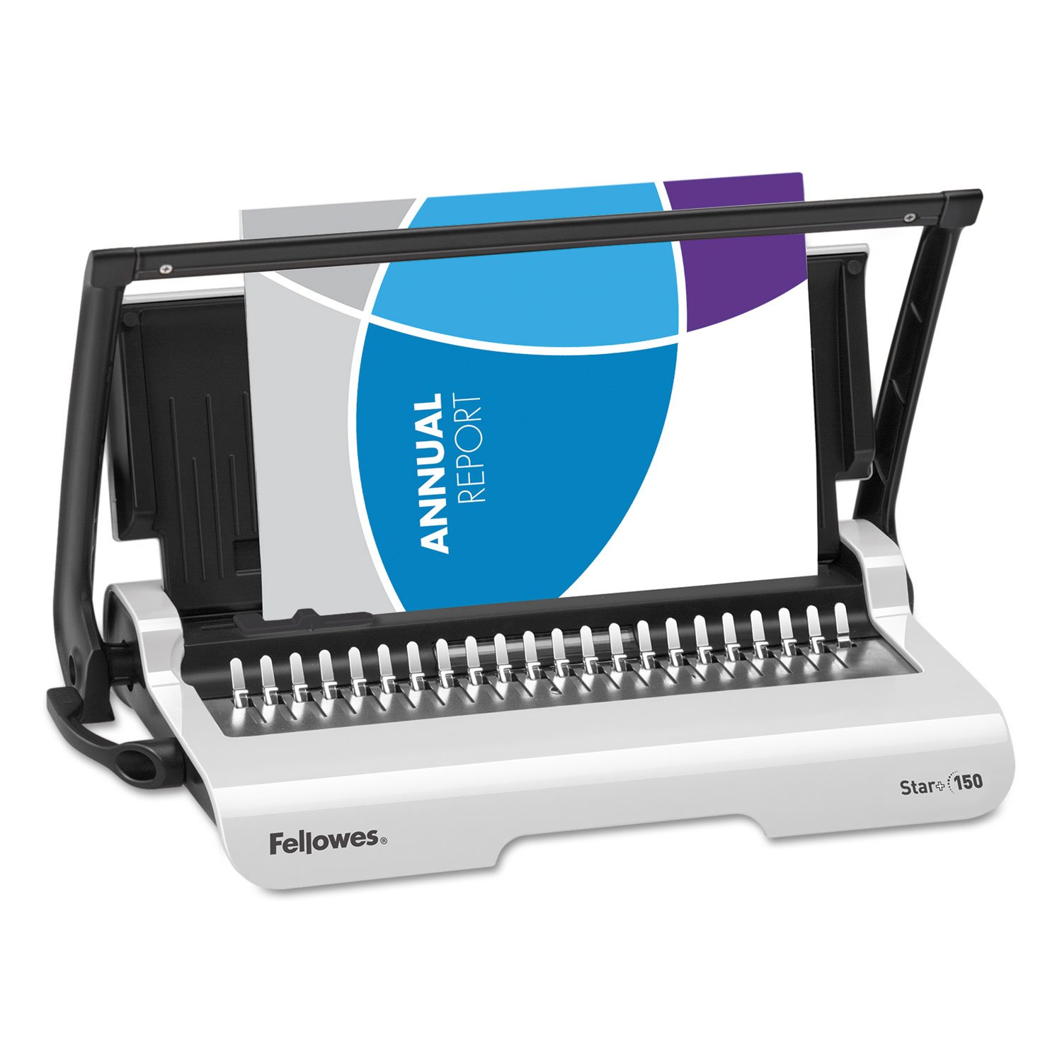 Fellowes Star 150 Manual Comb Binding Machine for Office, School & Home - Perfect for Reports, Presentations & Booklets