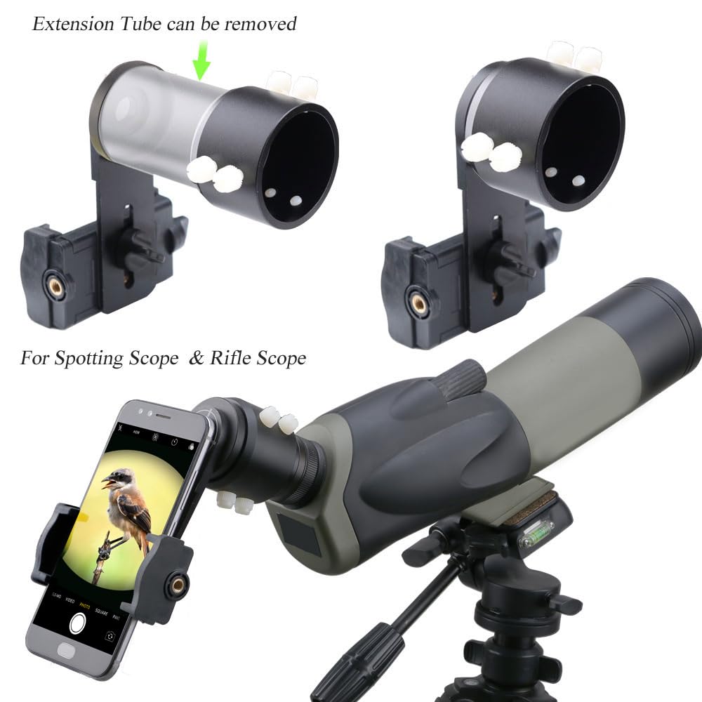 Rifle Scope Mount Camera Adapter - Smartphone Hunting Scope Adapter for Shooting Practice & Outdoor Education | Perfect for Hunting Tutorials, Target Practice & Wildlife Observation