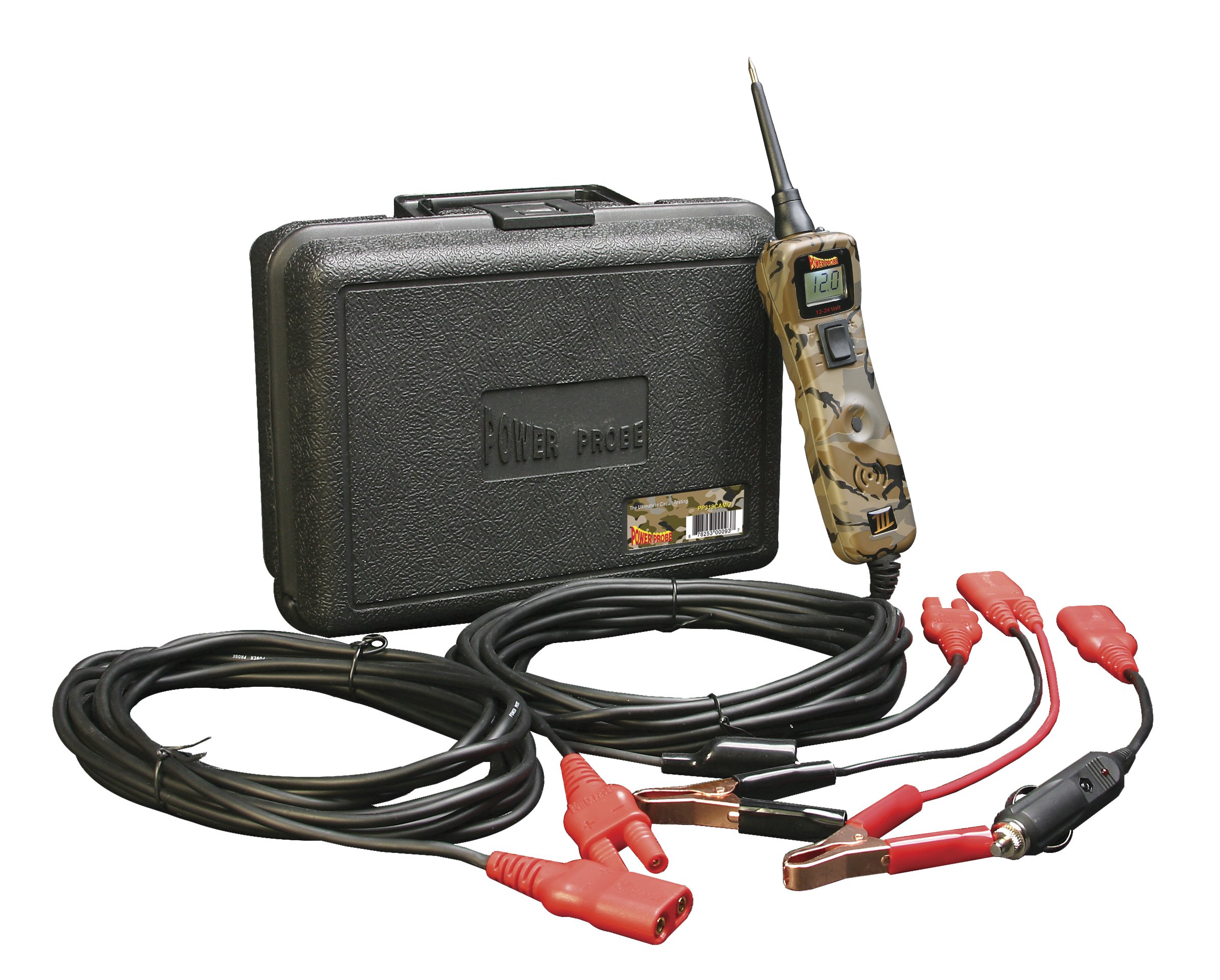 Power Probe III with Case & Accessories - Camo (PP319CAMO) | Automotive Circuit Tester, Digital Multimeter for Voltage/Current/Resistance Testing | Perfect for Car Repair, Electrical Diagnostics & DIY Projects